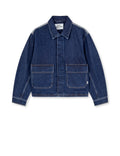 Luke Denim Solar Jacket Block - Mid Blue Denim