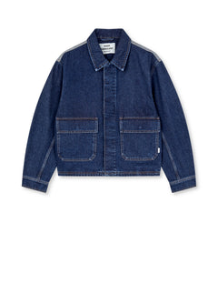 Luke Denim Solar Jacket Block - Mid Blue Denim