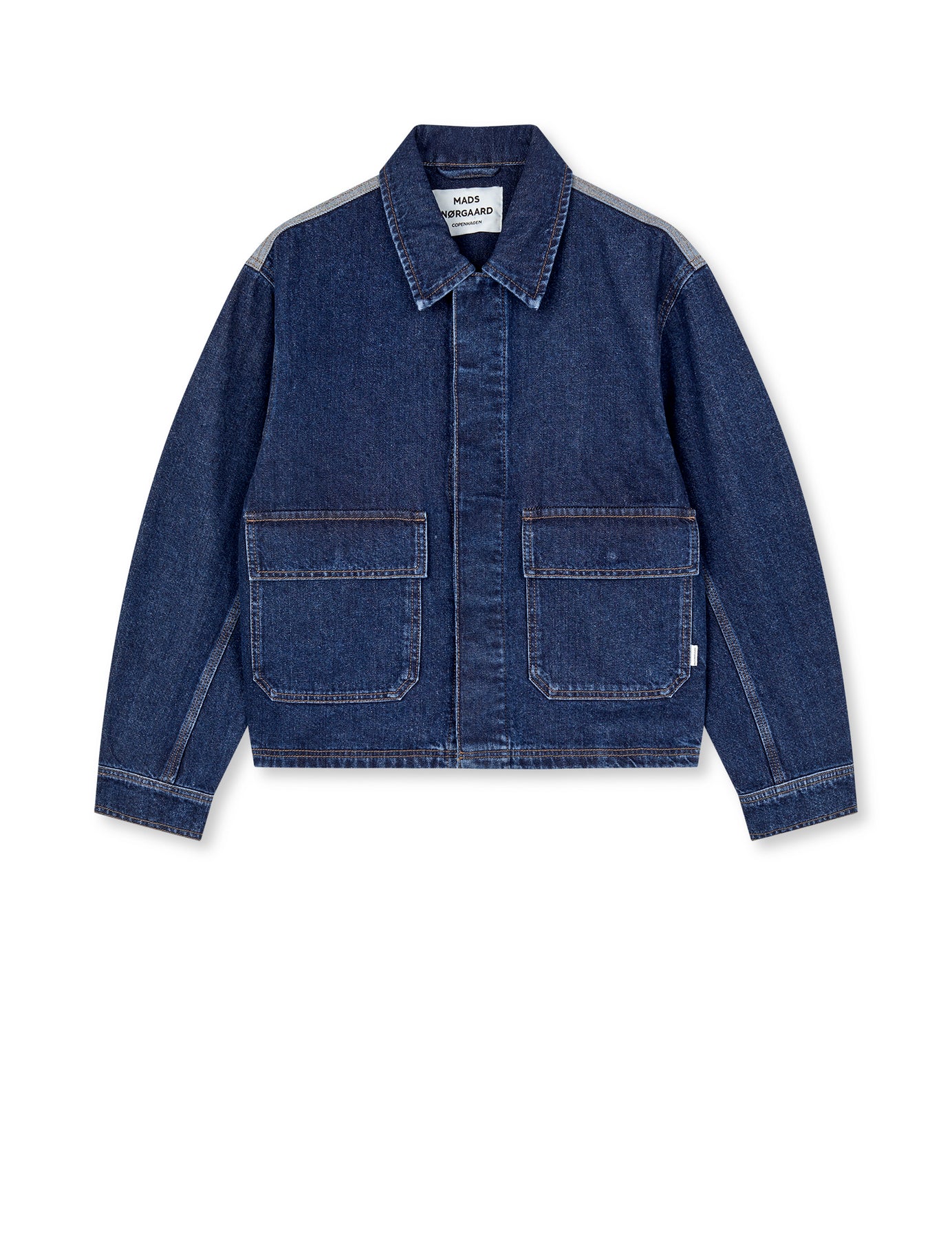 Luke Denim Solar Jacket Block - Mid Blue Denim