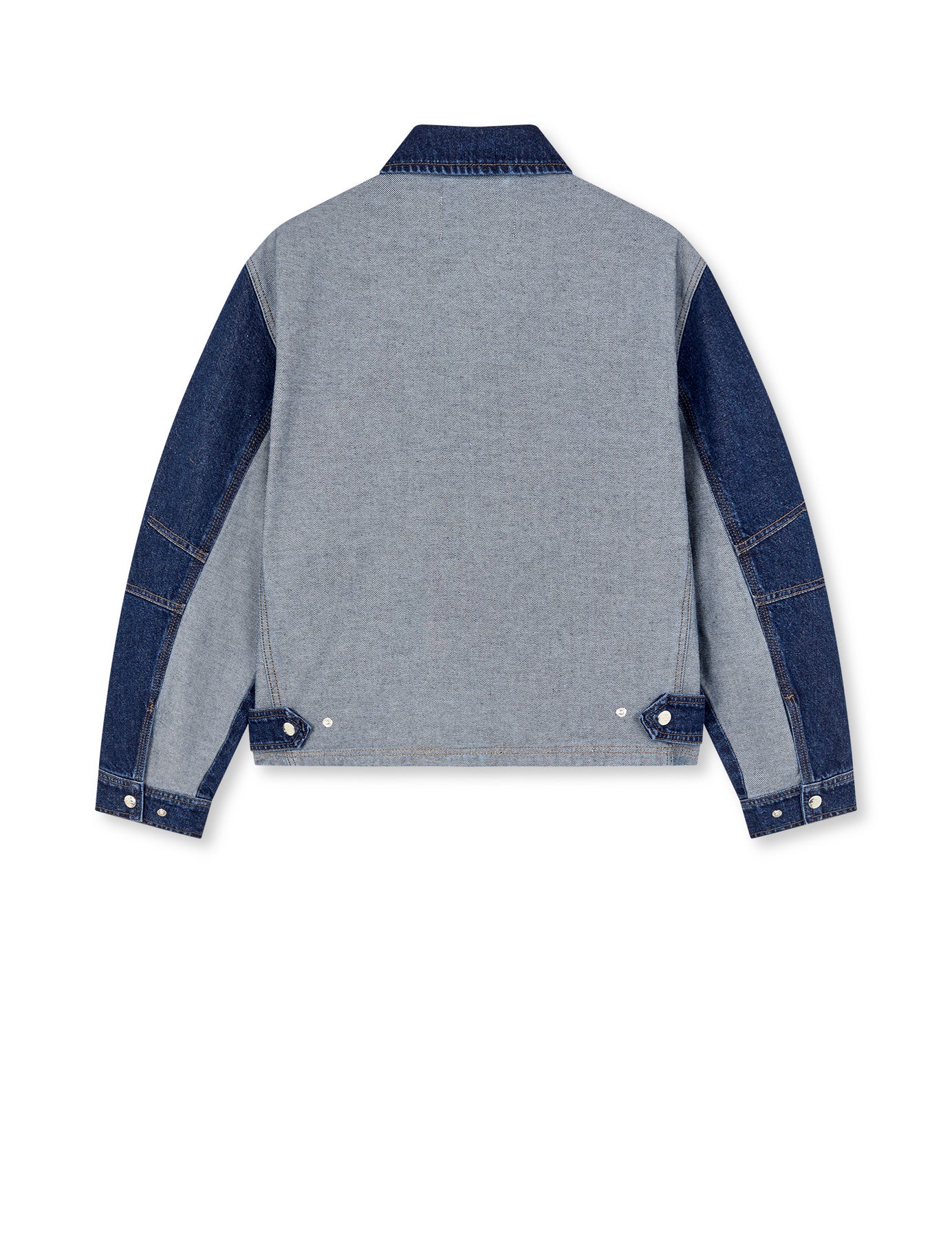 Luke Denim Solar Jacket Block - Mid Blue Denim