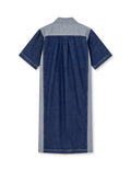 Luke Denim Viola Dress Block - Mid Blue Denim