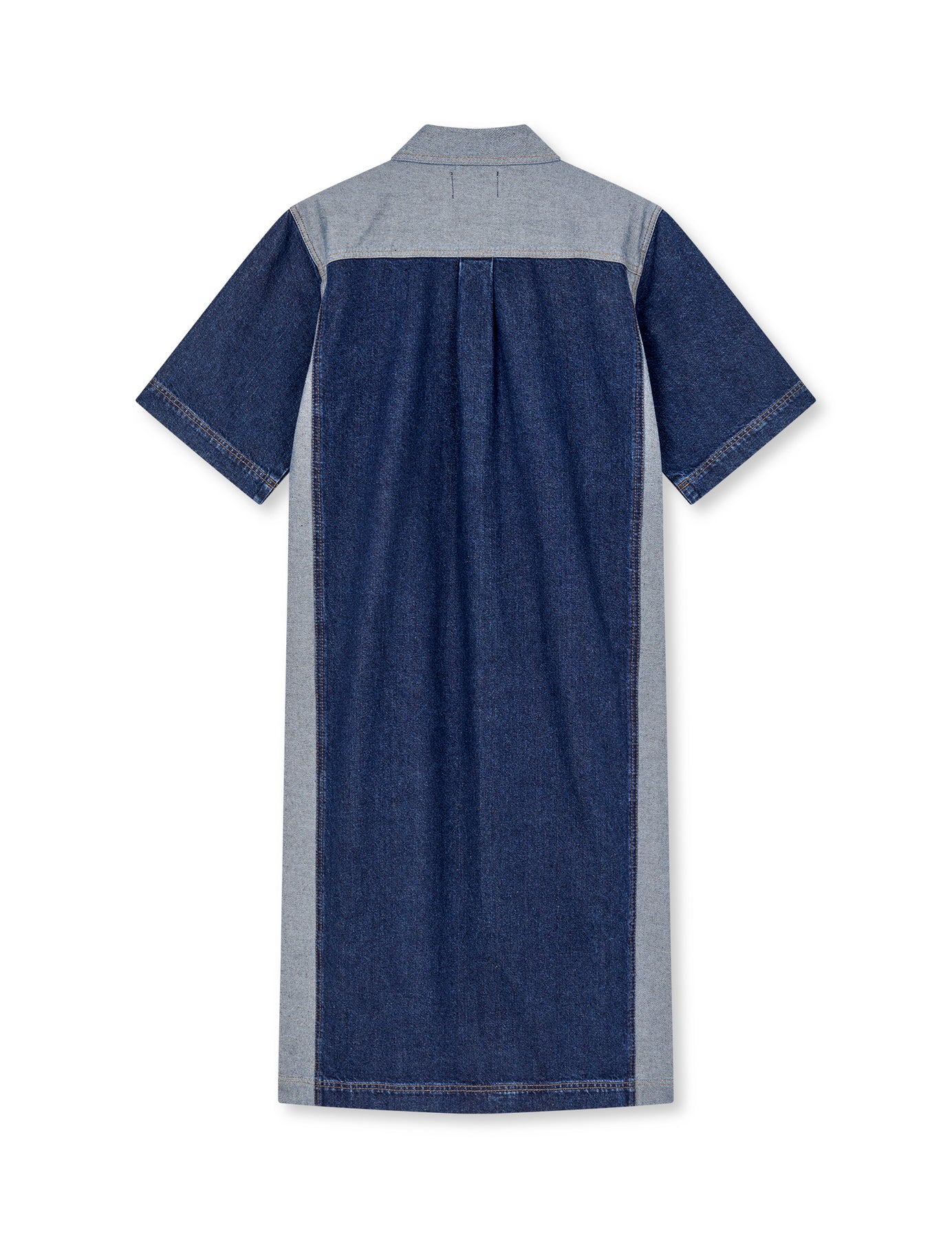 Luke Denim Viola Dress Block - Mid Blue Denim