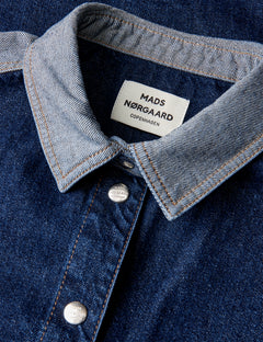 Luke Denim Viola Dress Block - Mid Blue Denim