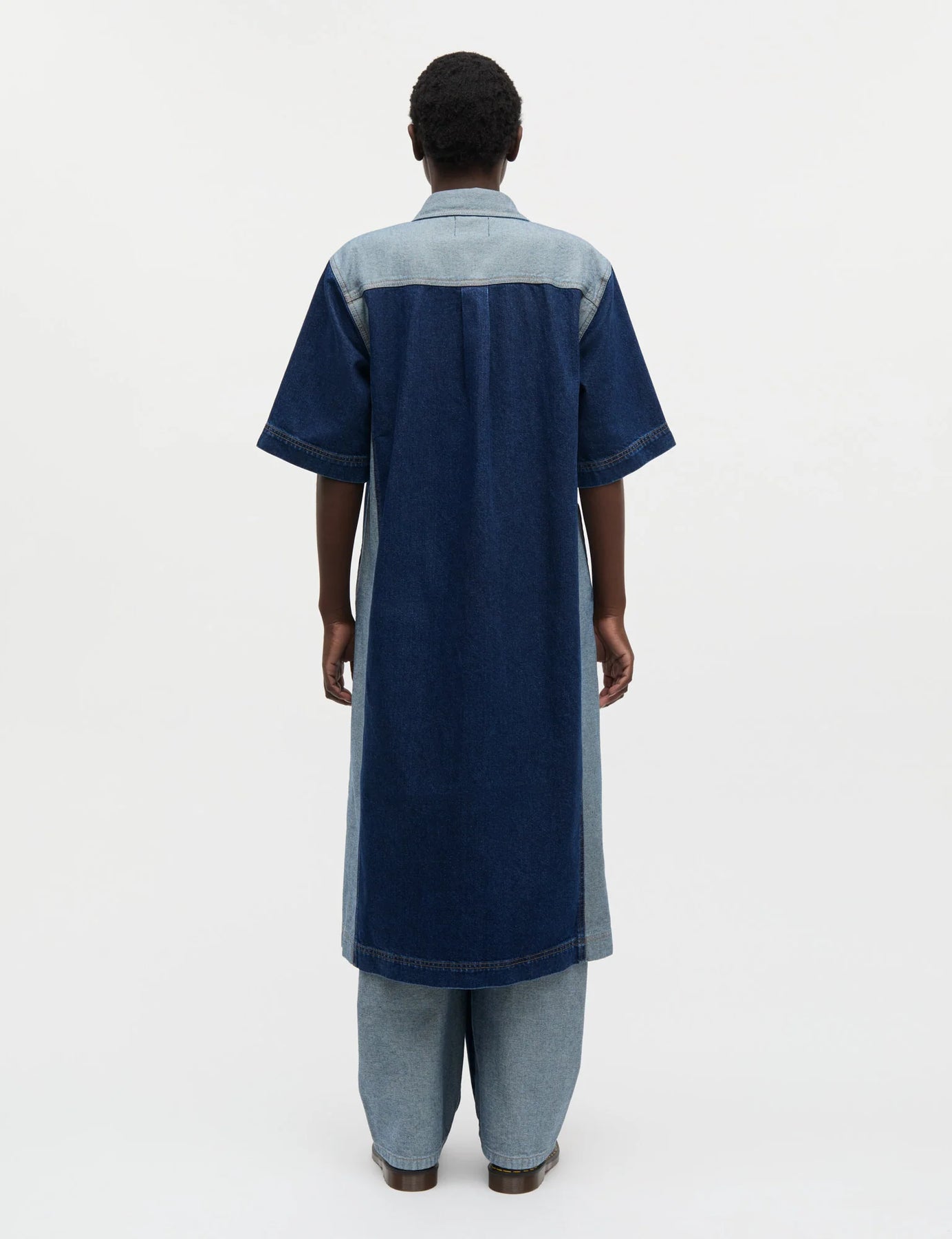 Luke Denim Viola Dress Block - Mid Blue Denim