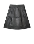 Smooth Leather Stelly Skirt - Svart