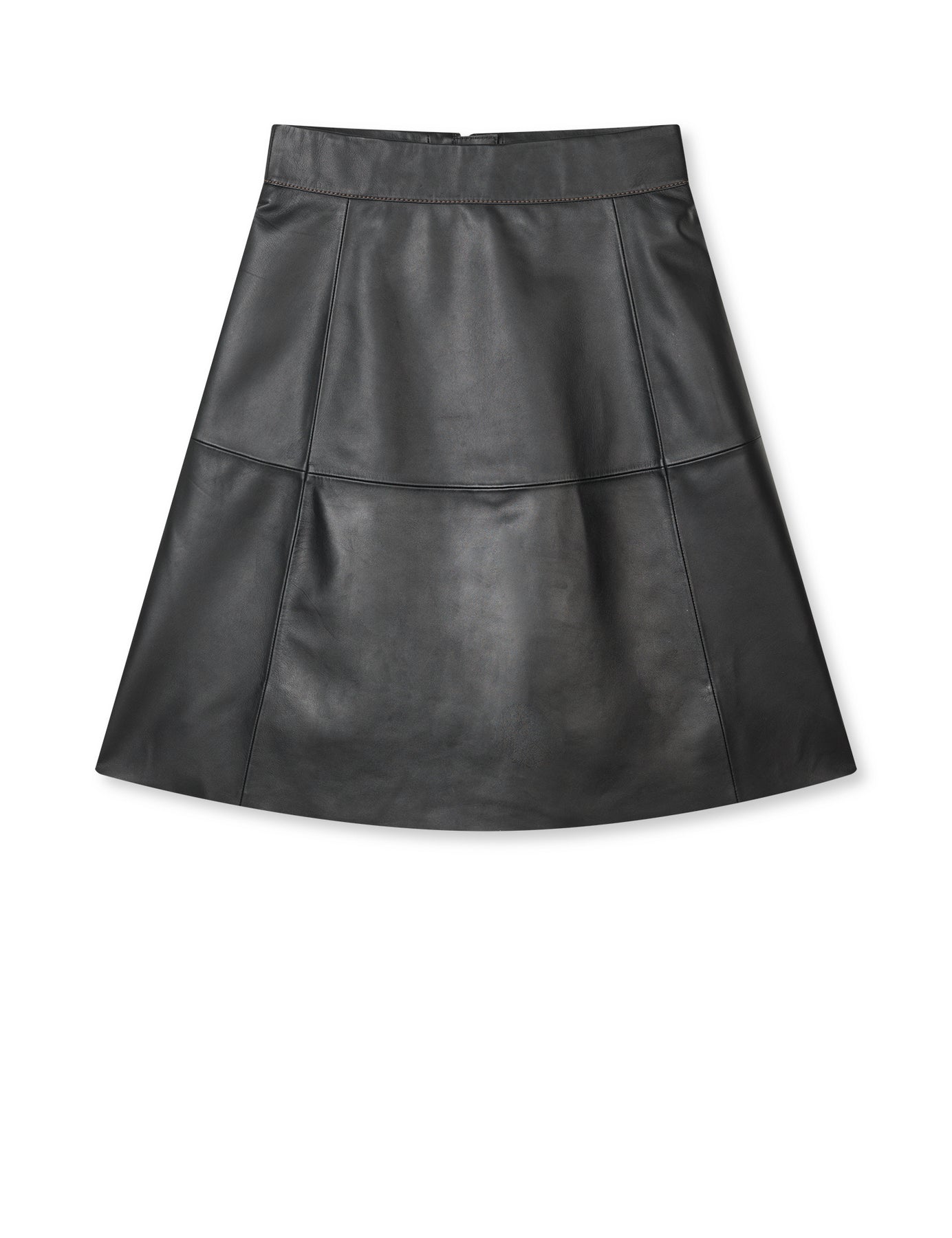 Smooth Leather Stelly Skirt - Svart
