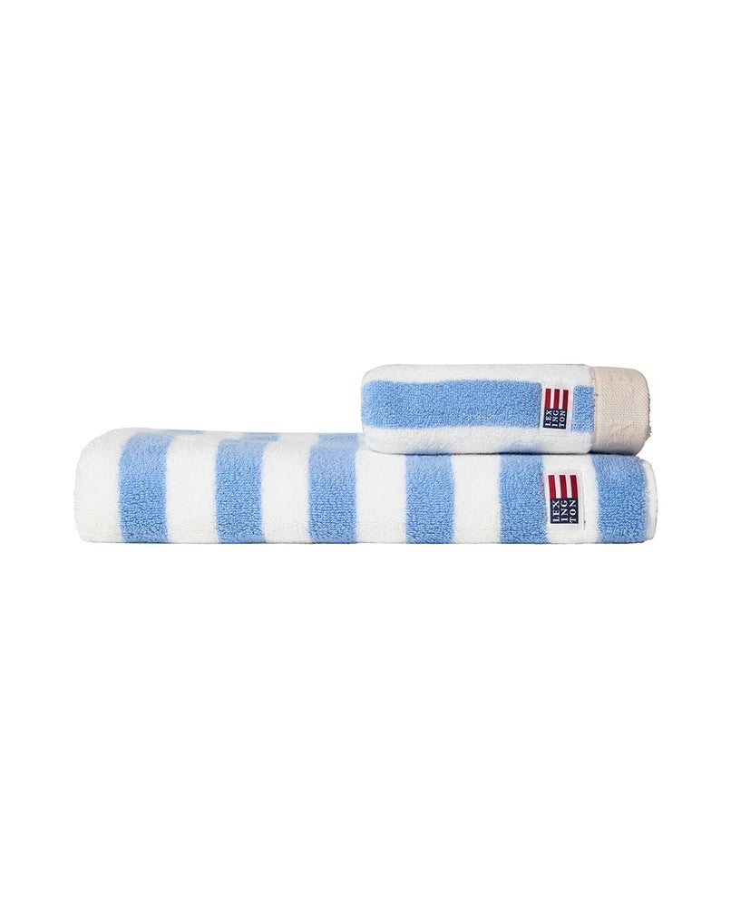 Block Striped Towel 50X70 - Blue/White/Moonbeam