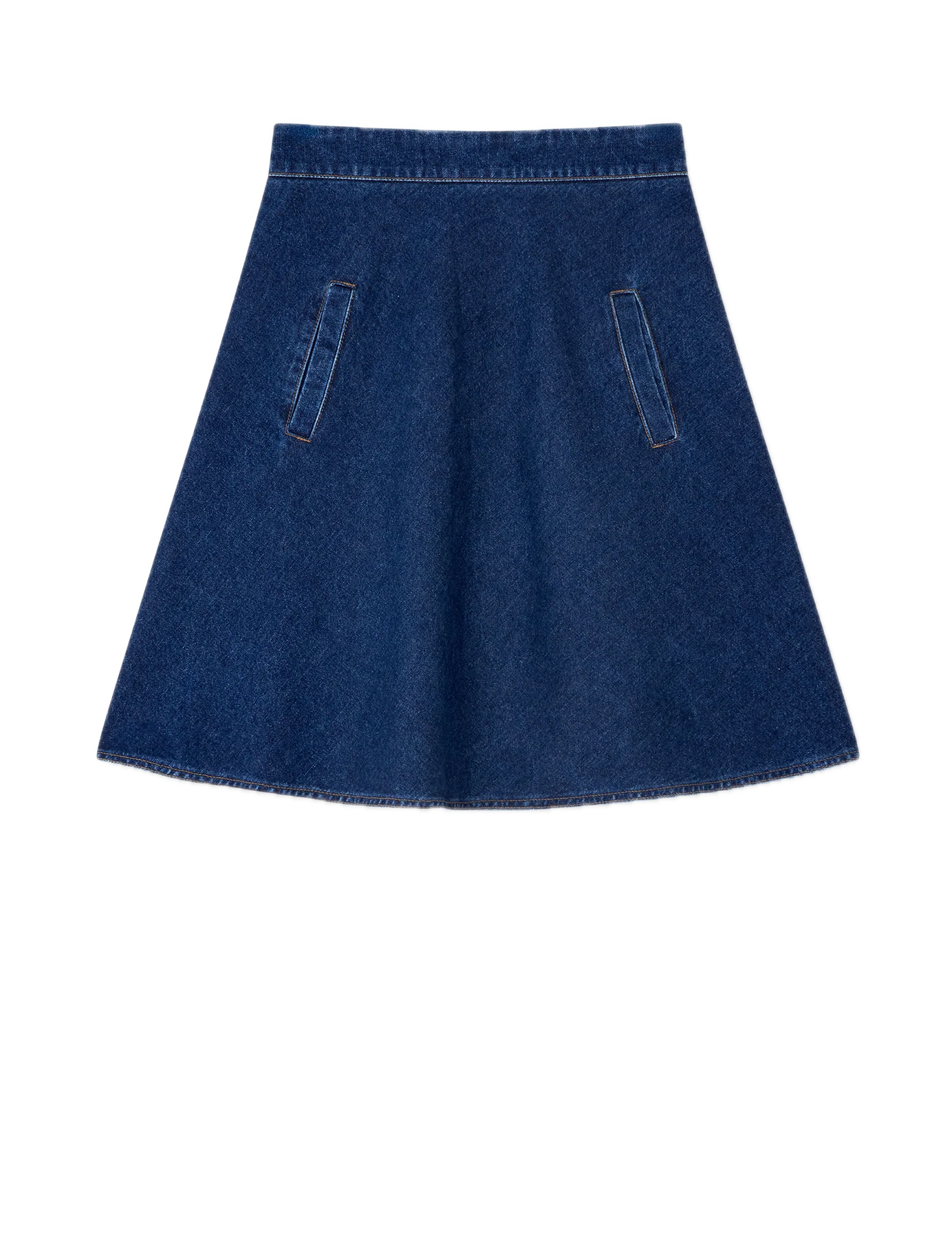 Luke Denim Stelly Skirt - Mid Blue Denim