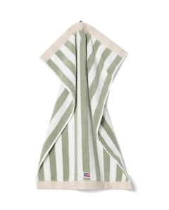 Block Striped Towel 50X70 - Vintage Green/White/Moonbeam
