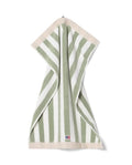 Block Striped Handduk 70x130 - Vintage Green/White/Moonbeam