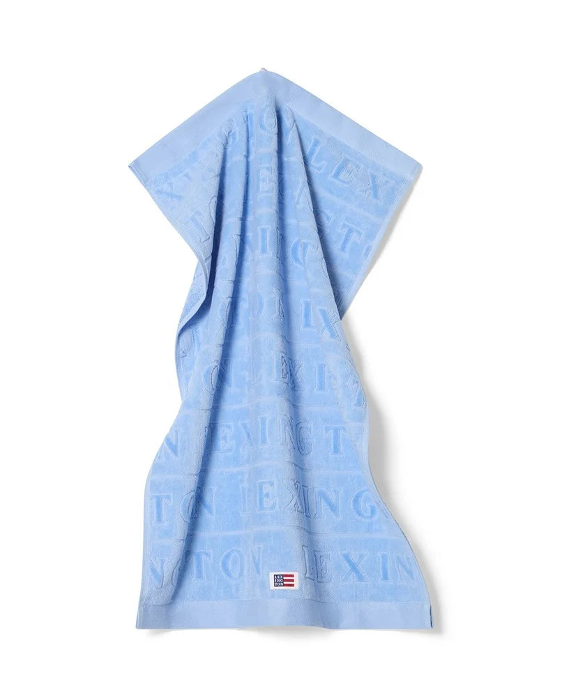 Velour Jacquard Logo Handduk 50x70 - Blue Sky