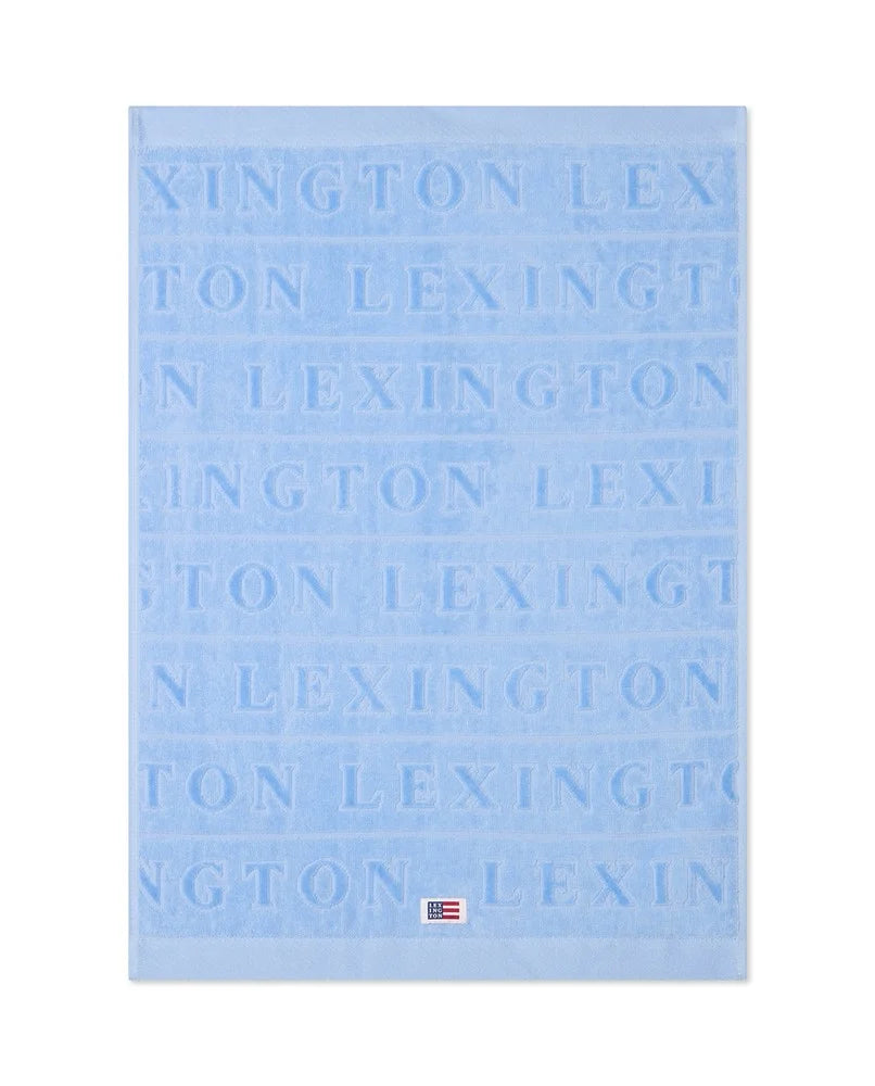 Velour Jacquard Logo Handduk 50x70 - Blue Sky