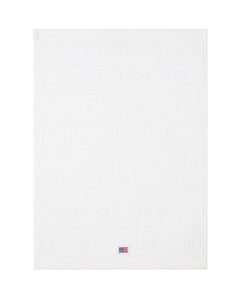 Velour Jacquard Logo Towel 30X50 - White