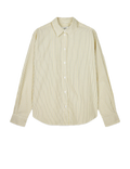 Ander Cotton Crelly Shirt - Pinstripe/Almond Oil