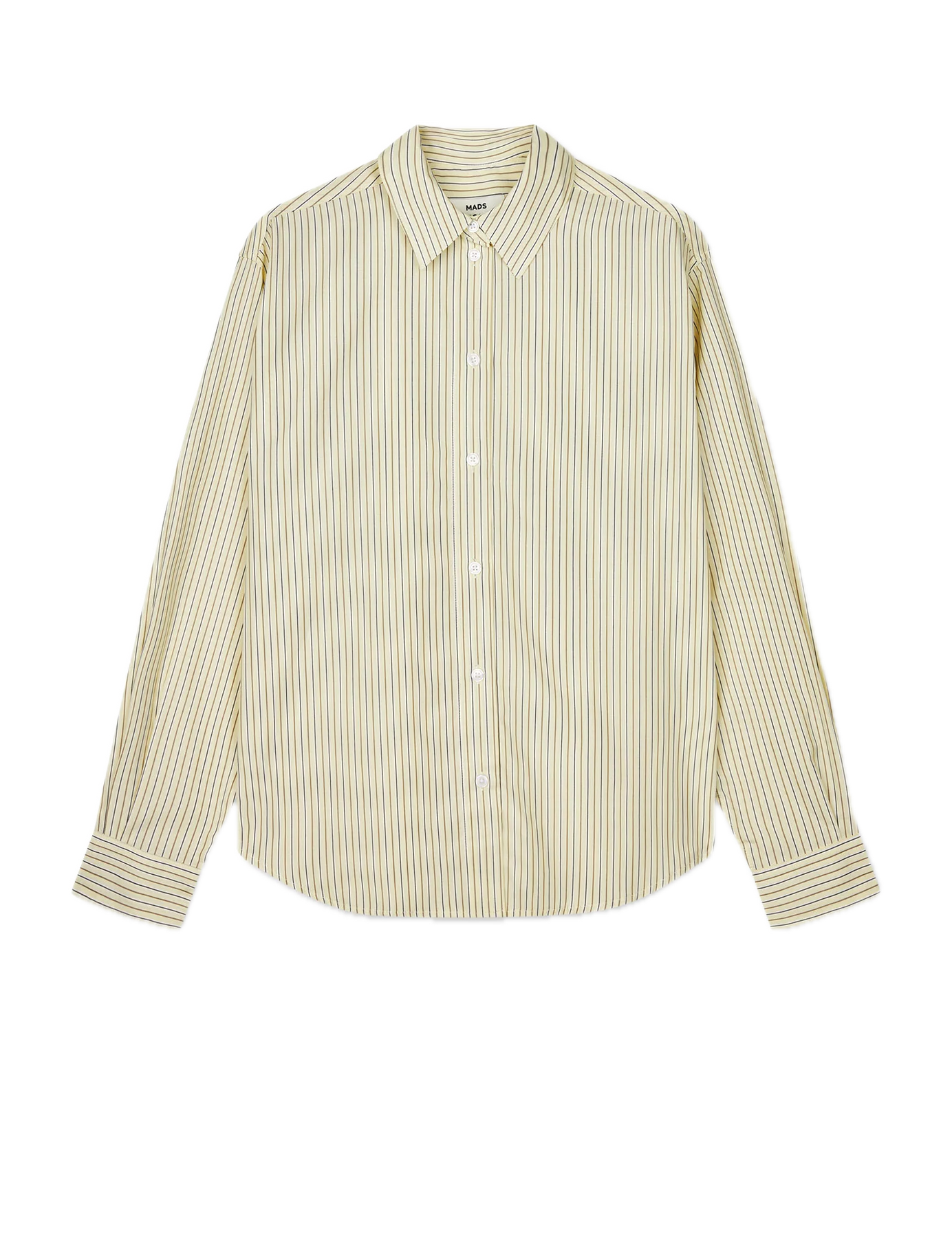 Ander Cotton Crelly Shirt - Pinstripe/Almond Oil