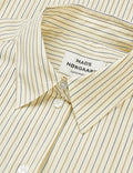 Ander Cotton Crelly Shirt - Pinstripe/Almond Oil