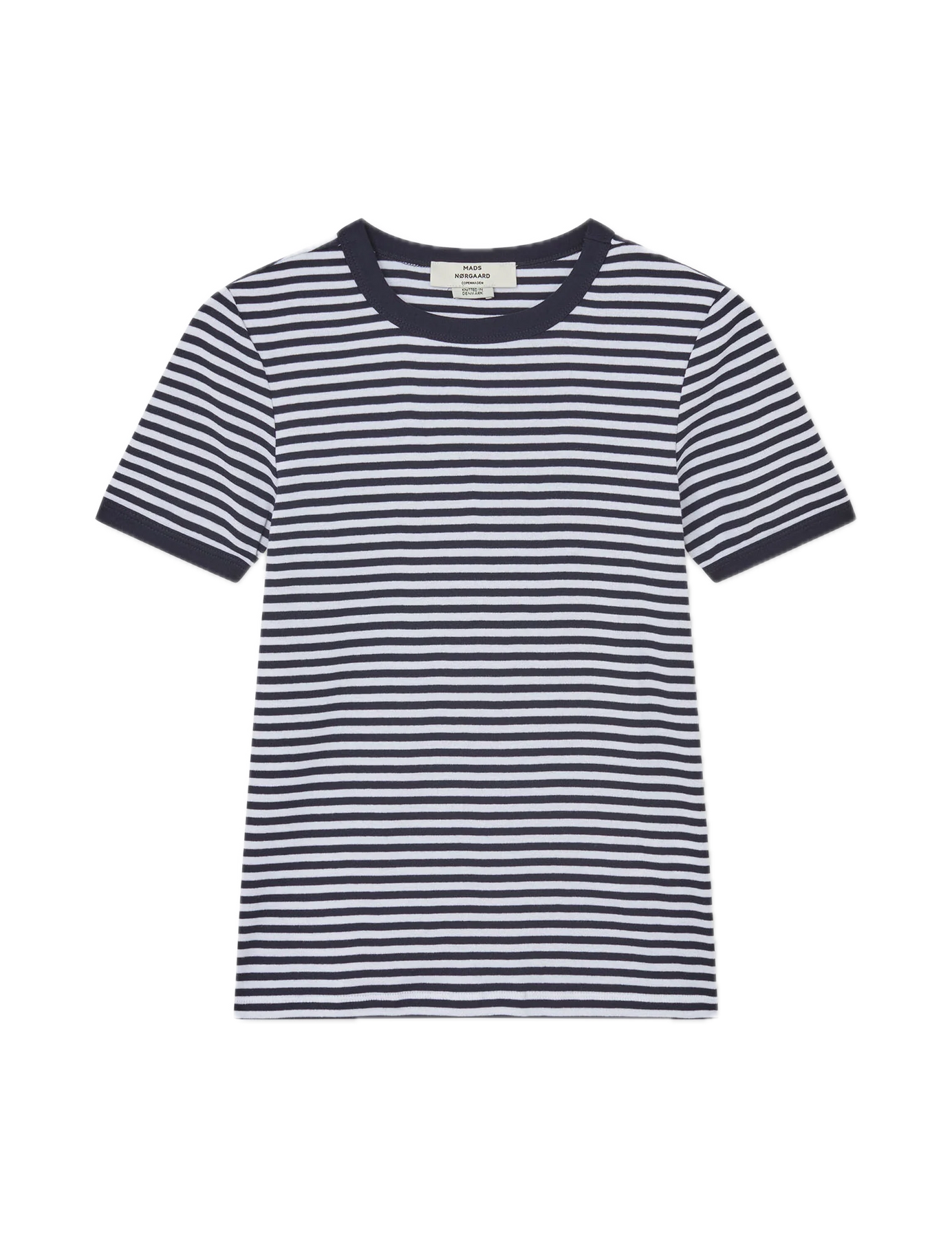 Grace Jersey Stripe June Tee - Sky Captain/White