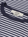Grace Jersey Stripe June Tee - Sky Captain/White