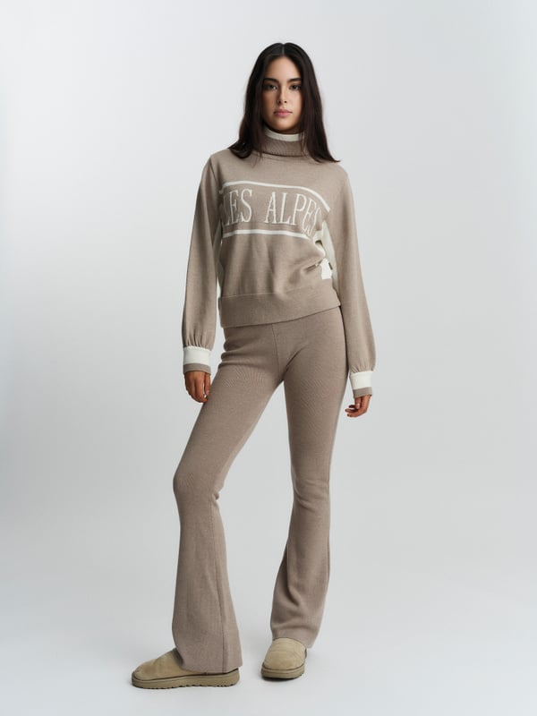 Maud Merino Sweater - Beige Melange