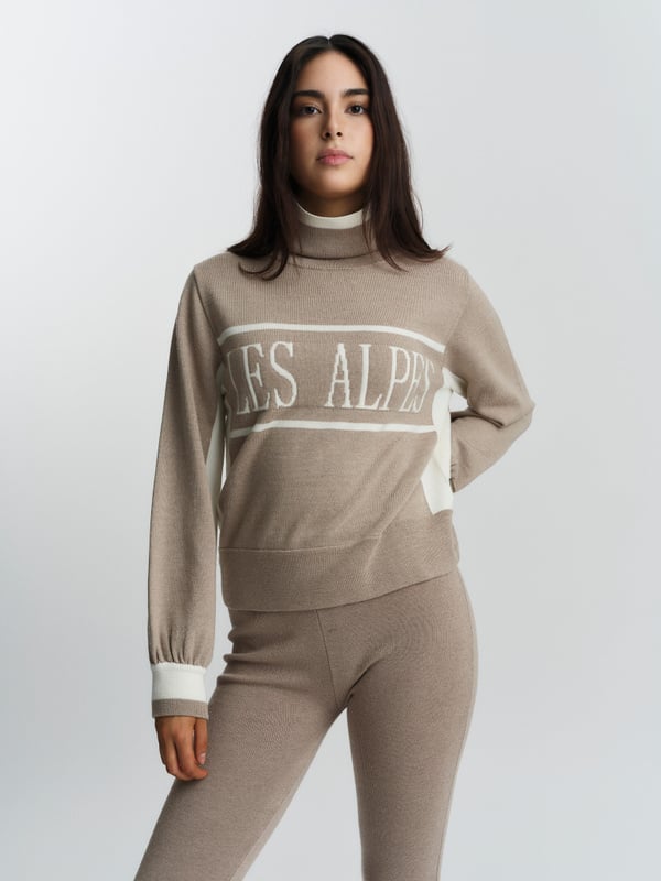 Maud Merino Sweater - Beige Melange