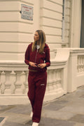 W. Varsity Zip Hoodie - Burgundy