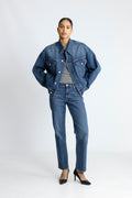 Oli Cropped Trucker Jeansjacka
