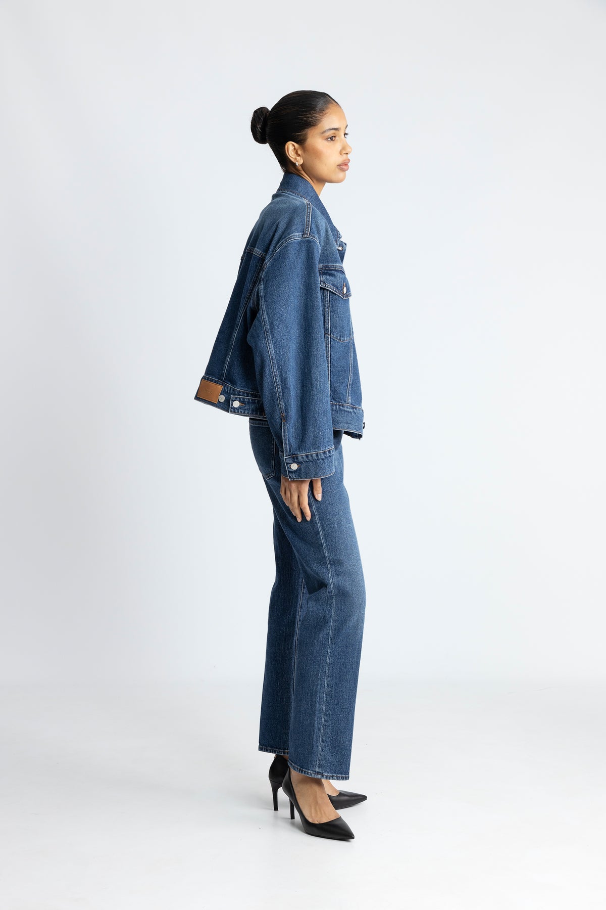 Oli Cropped Trucker Jeansjacka