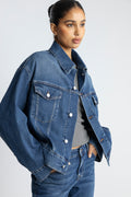 Oli Cropped Trucker Jeansjacka