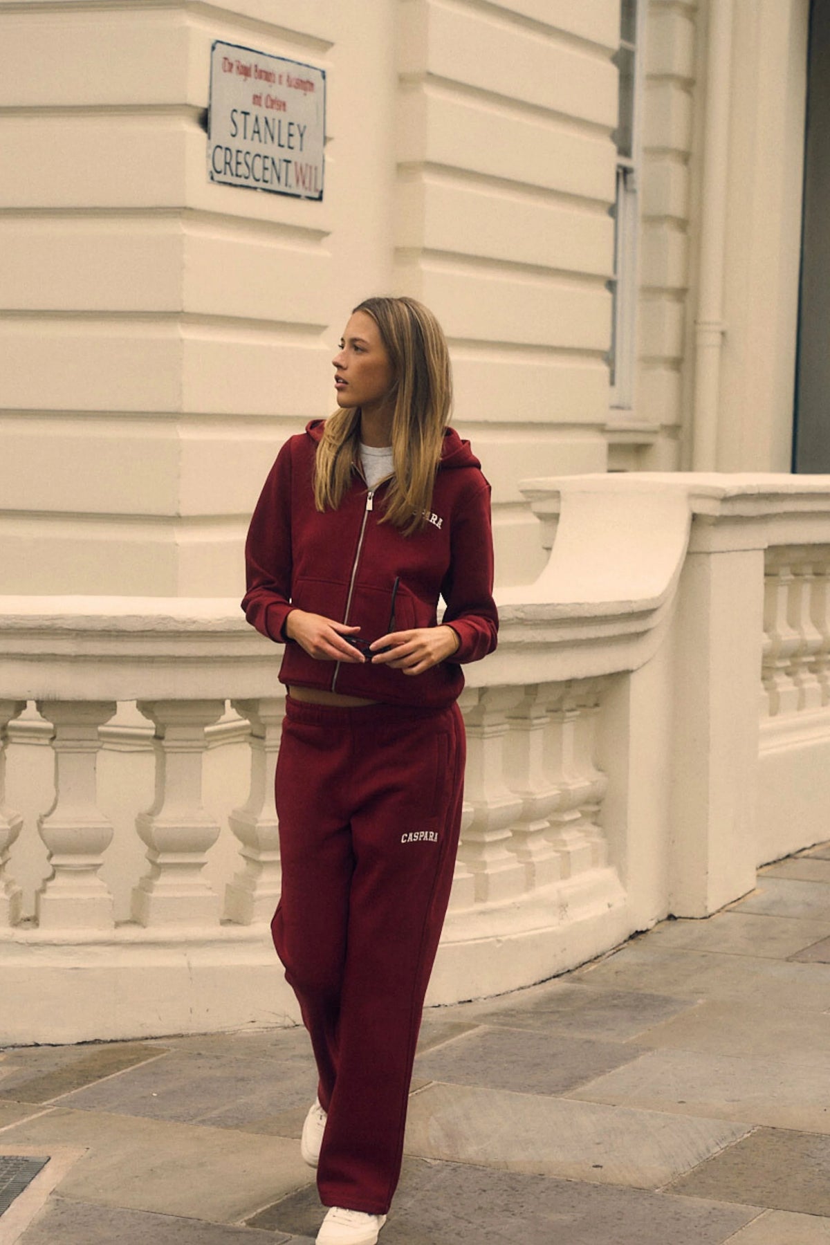 W. Varsity Sl Pants - Burgundy