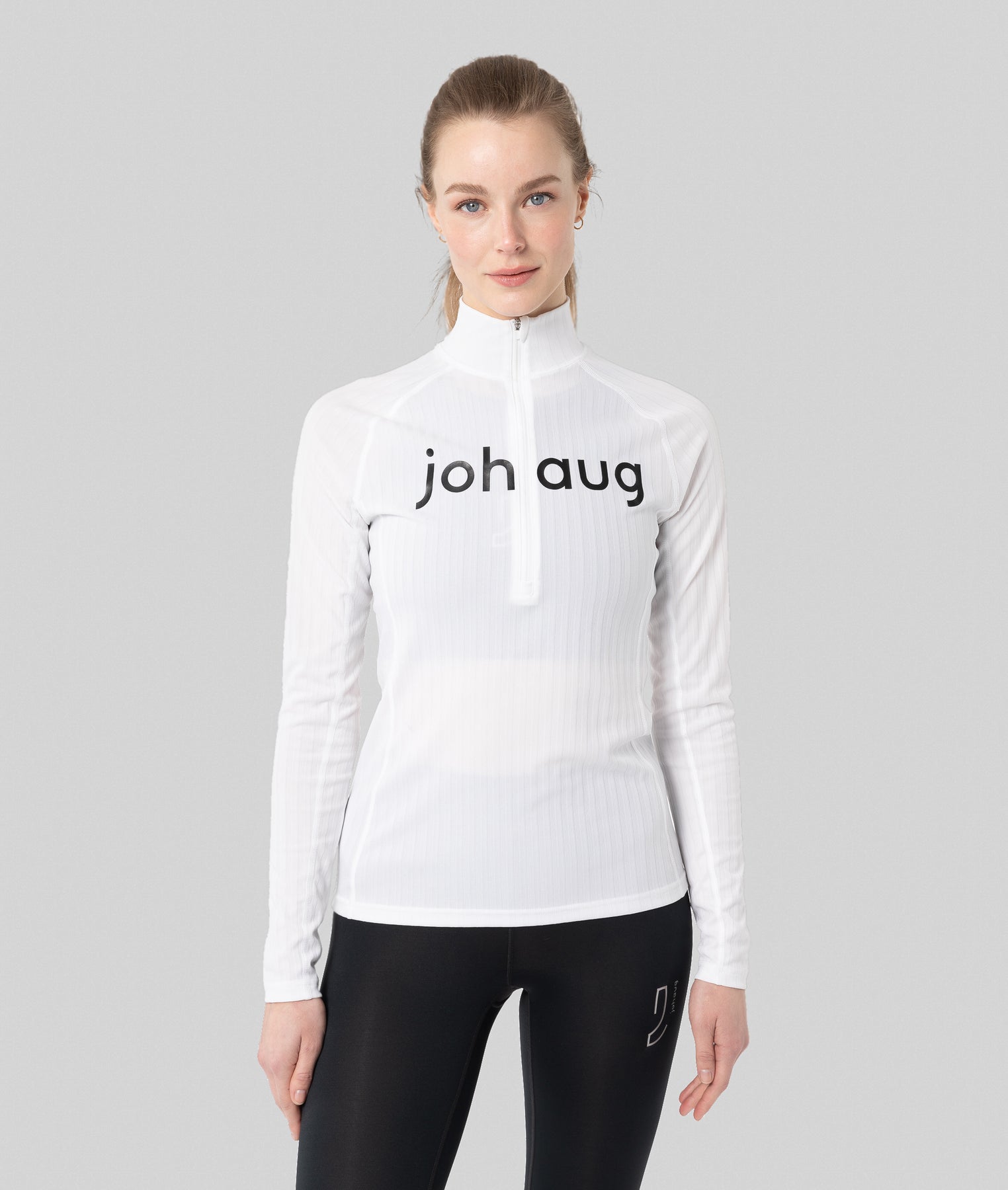 Rib Tech Half Zip - White