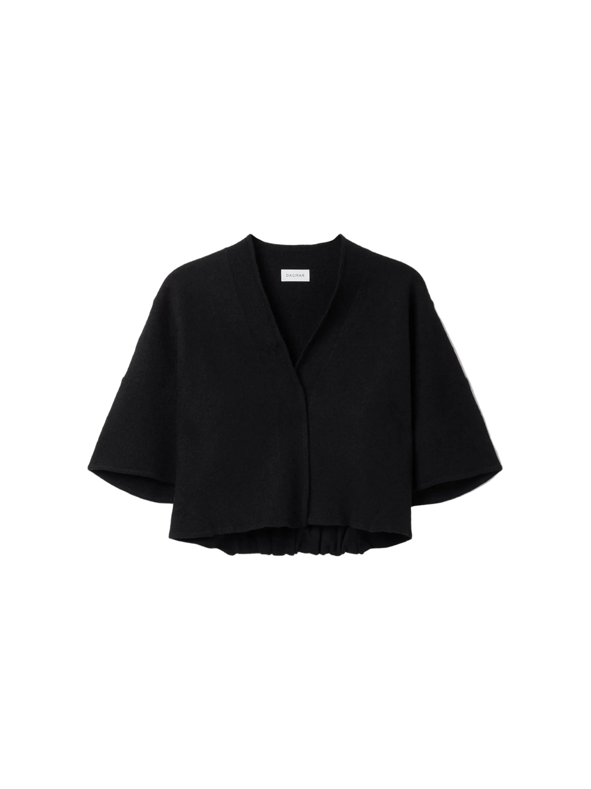Short Wool Cardigan - Black