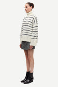 Sakeiku Stripe Turtleneck - Clear Cream St.