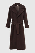 Wool Coat Long - Mörkbrun