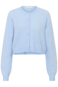 Gzdebbie Short Cardigan - Blue Finch Mélange