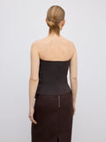 Sculpted Tube Top - Chocolate
