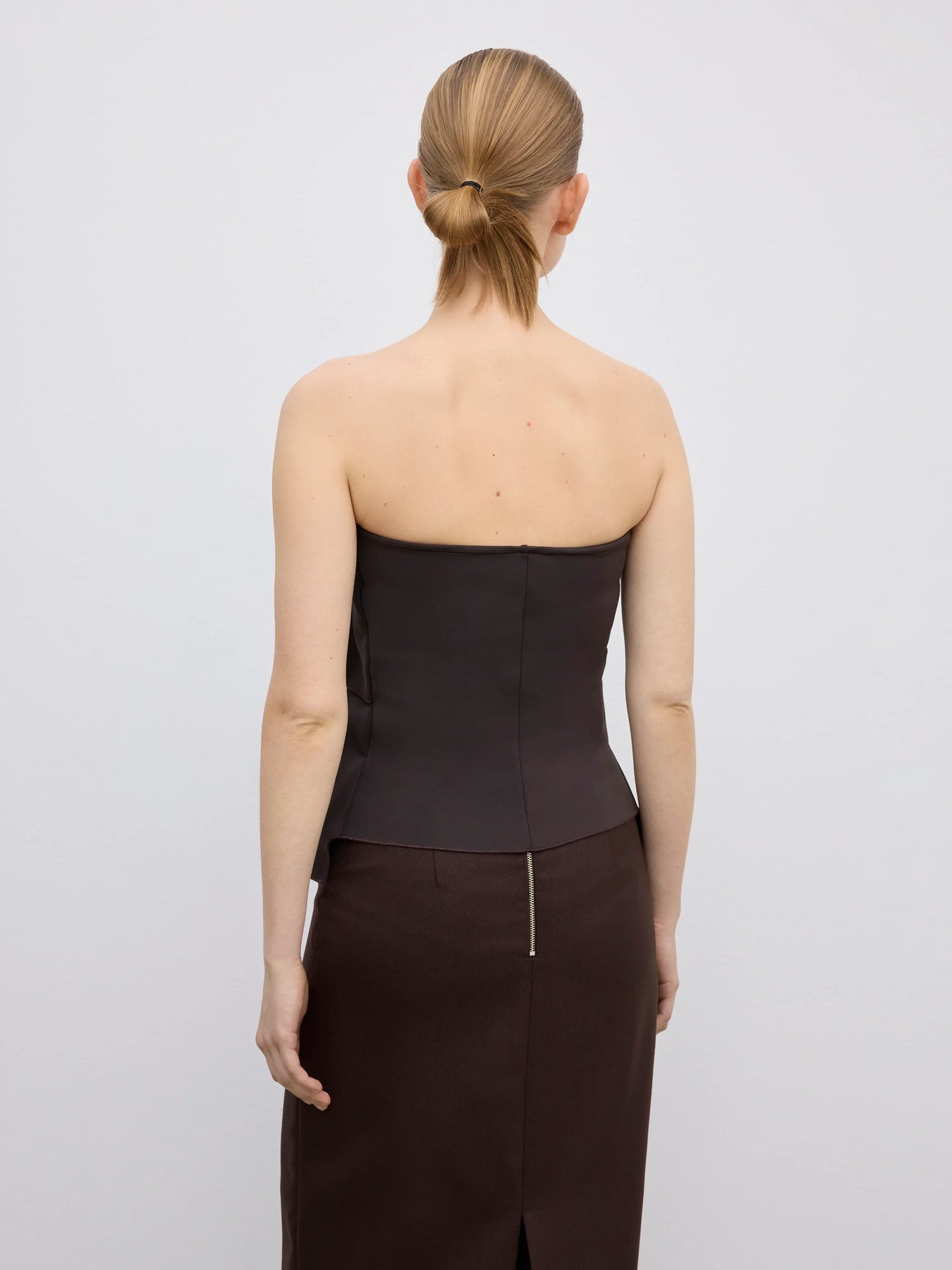 Sculpted Tube Top - Chocolate
