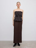 Sculpted Tube Top - Chocolate