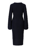 Ronda Cotton Dress - Marinblå