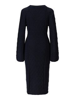 Ronda Cotton Dress - Navy