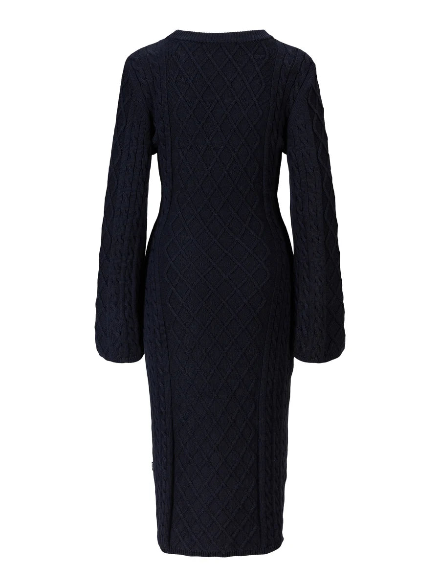 Ronda Cotton Dress - Marinblå