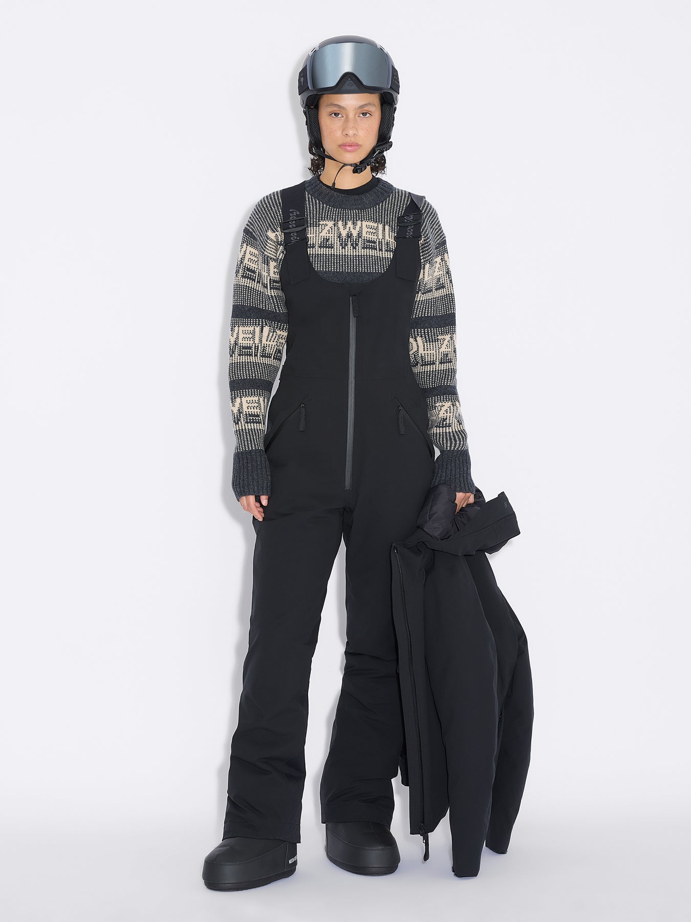 Holzweiler W Tryvann Bib Trousers - Mörkgrå