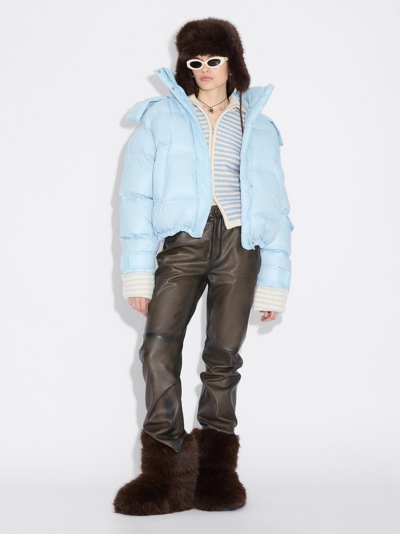 Steilia Short Down Jacket - Baby Blue
