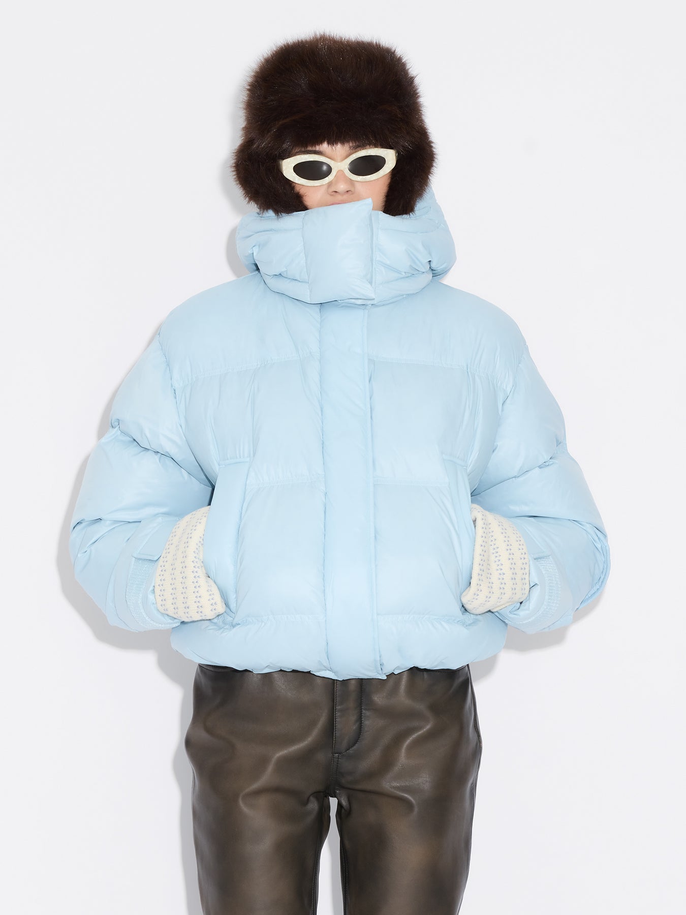 Steilia Short Down Jacket - Baby Blue