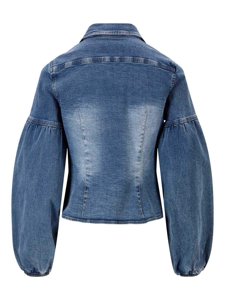 Janne Blue Denim Blus - Blå Denim