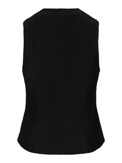 Johanne Linen Vest - Black