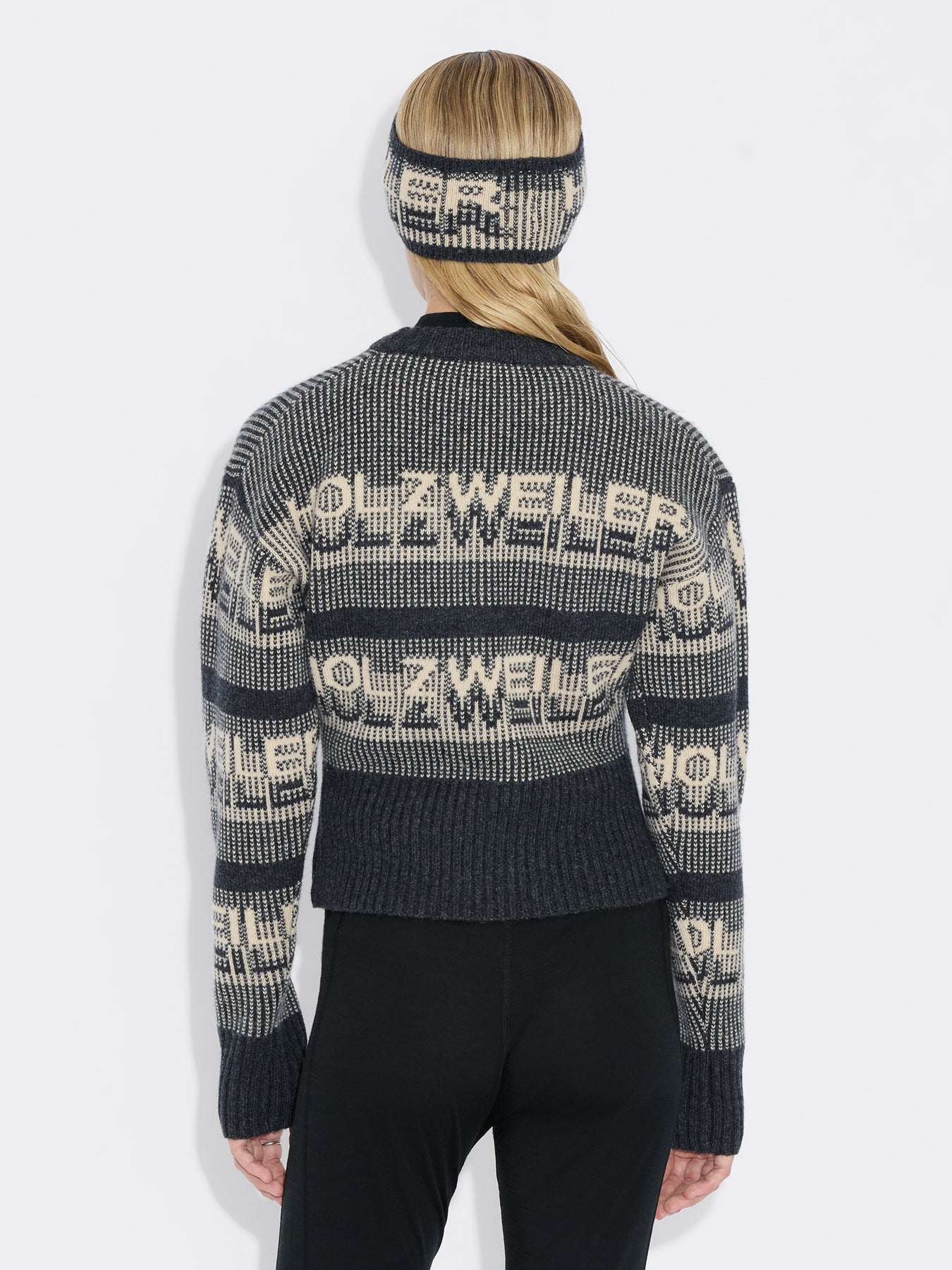Ski Cropped Crew - Mörkgrå