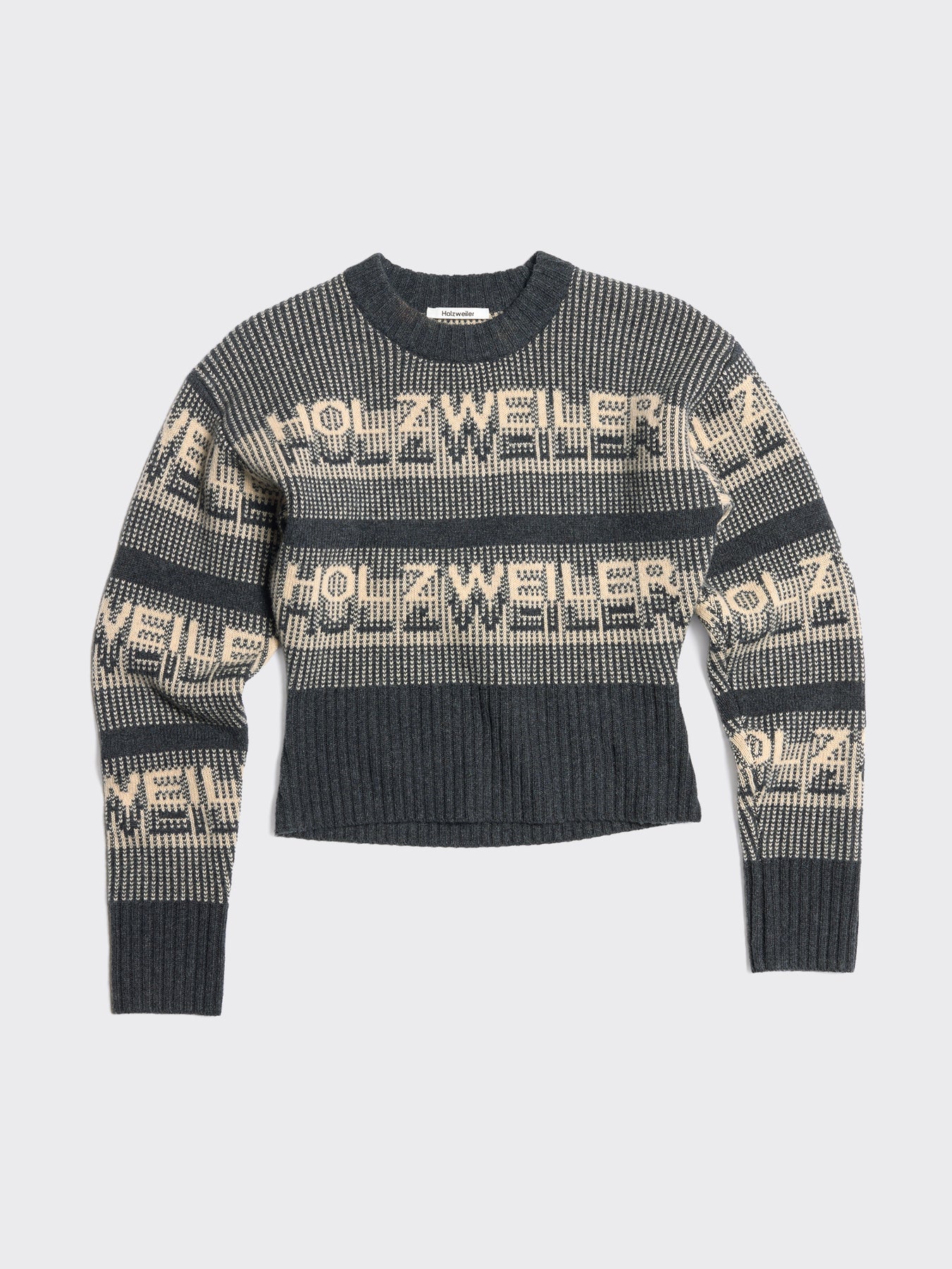 Ski Cropped Crew - Mörkgrå