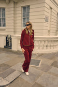 W. Varsity Zip Hoodie - Burgundy
