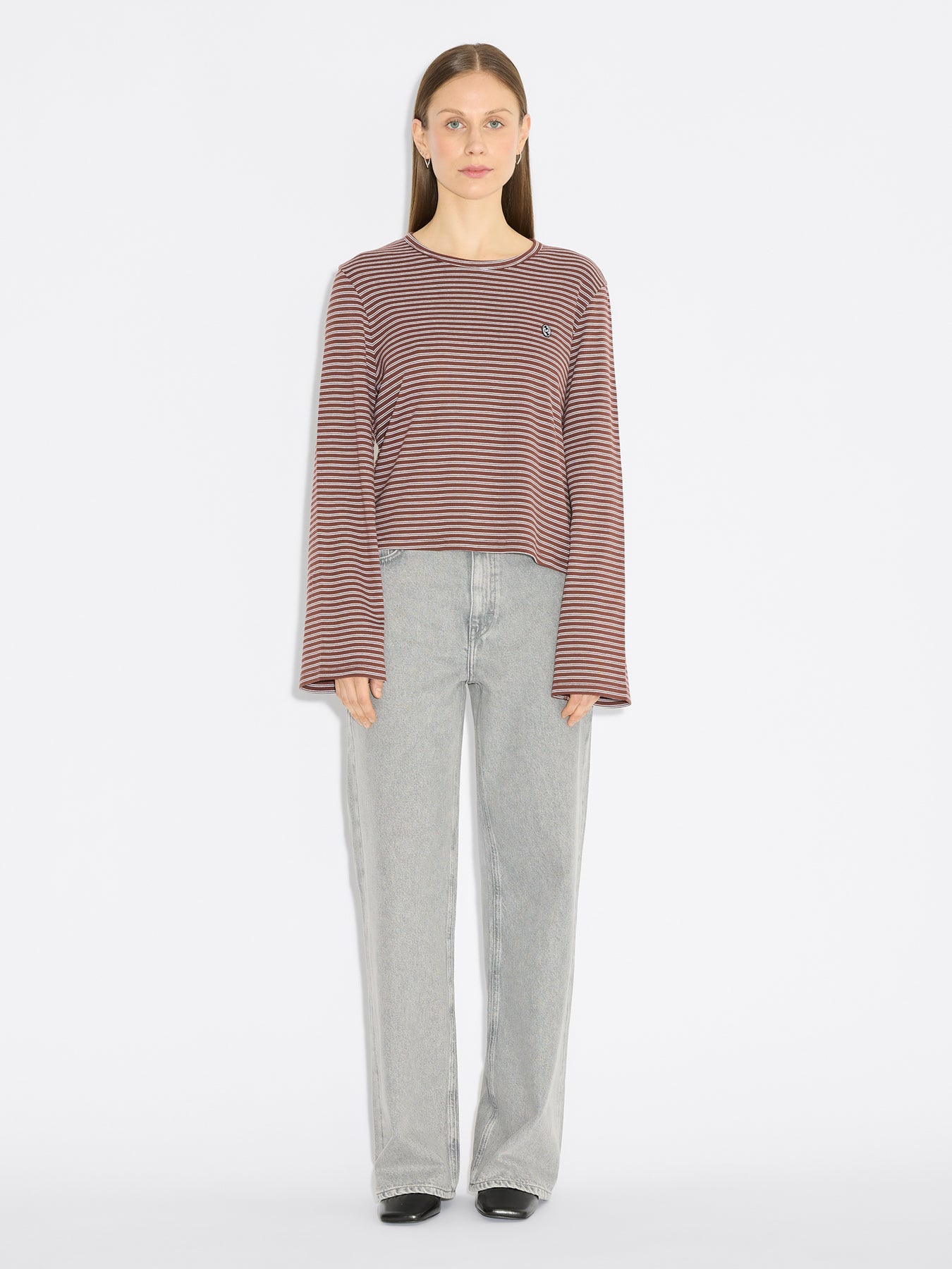 Street Stripe Long Sleeve - Vinröd