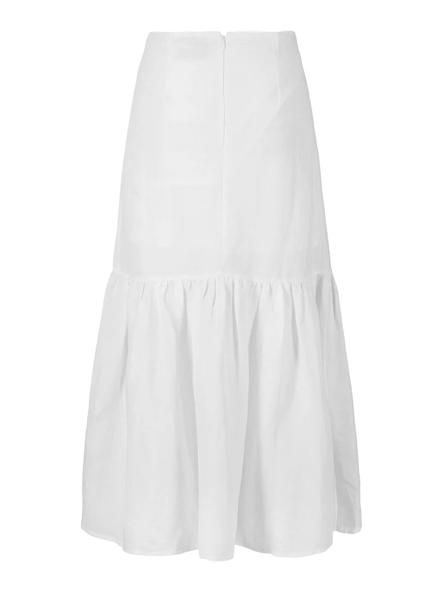 Vida Linen Kjol - Vit